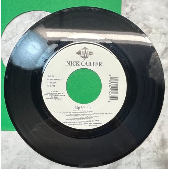 Nick Carter Help Me 45 Pop Vinyl 2002 Jive Records from Now or Never LP - Picture 6 of 6